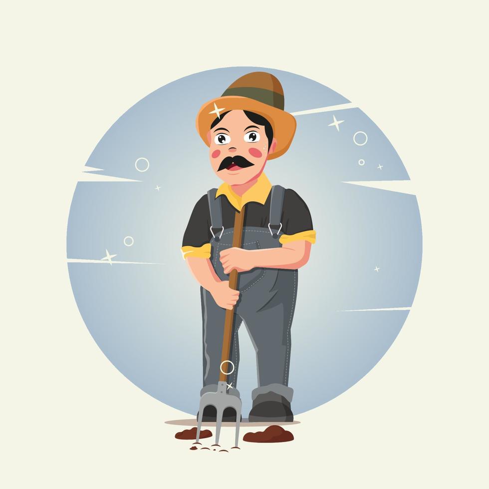 Farmer working design vector illustration