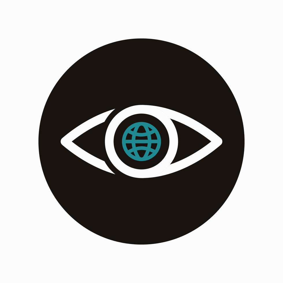Eye line with globe icon design vector illustration