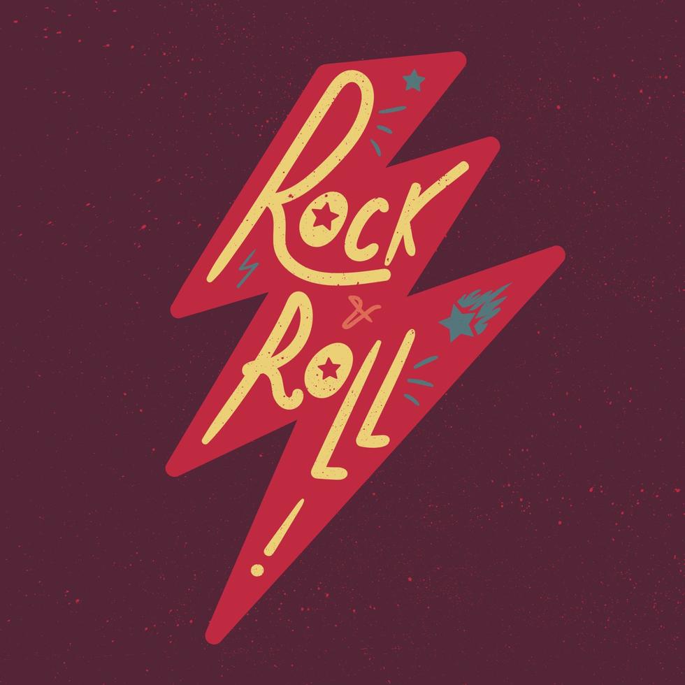 Rock and Roll Lettering vector