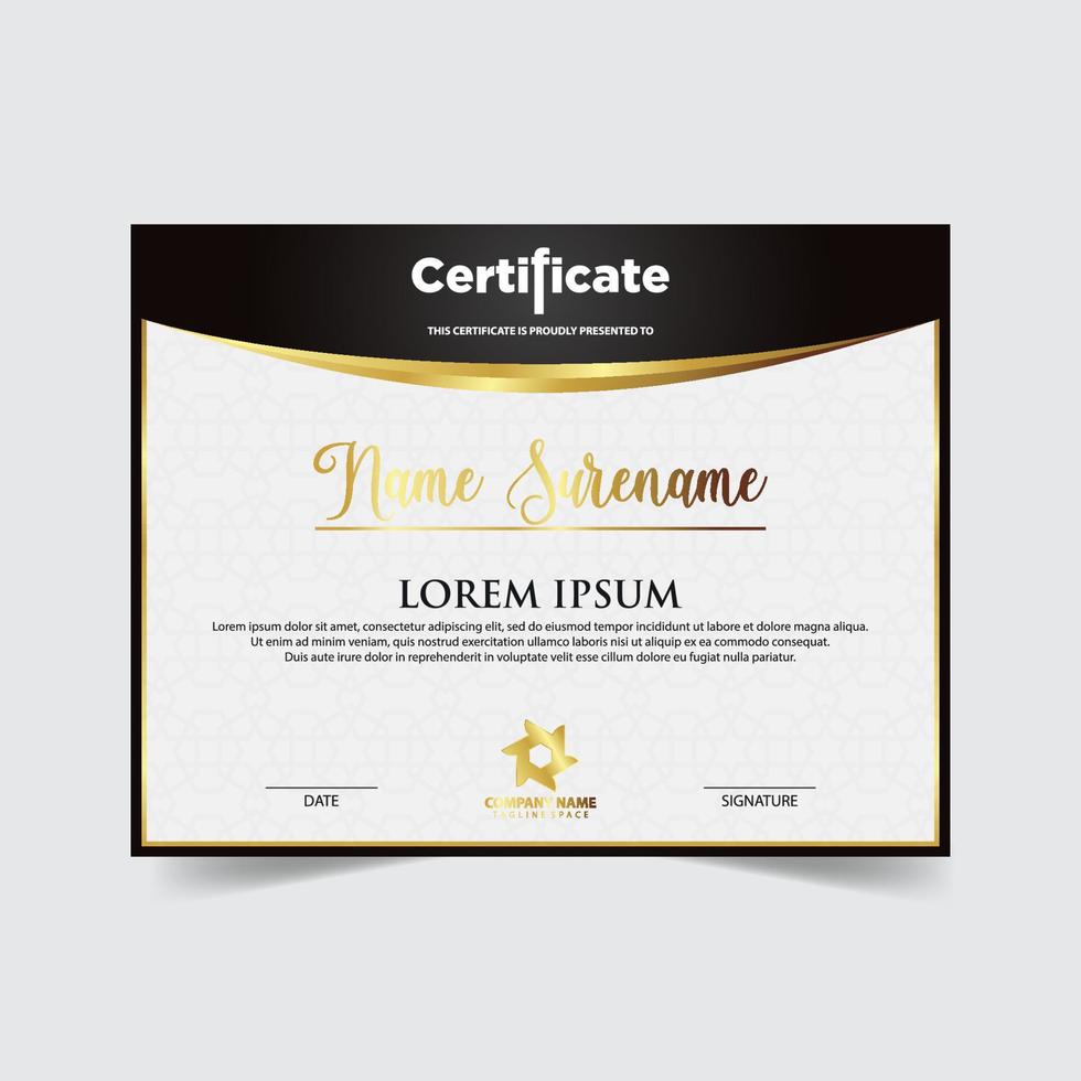 Diploma Certificate of achievement template in vector. Award Templates, achievements for companies, Best Prize Documents vector