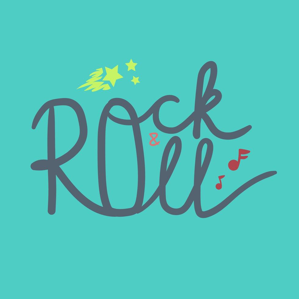 letras de rock and roll vector