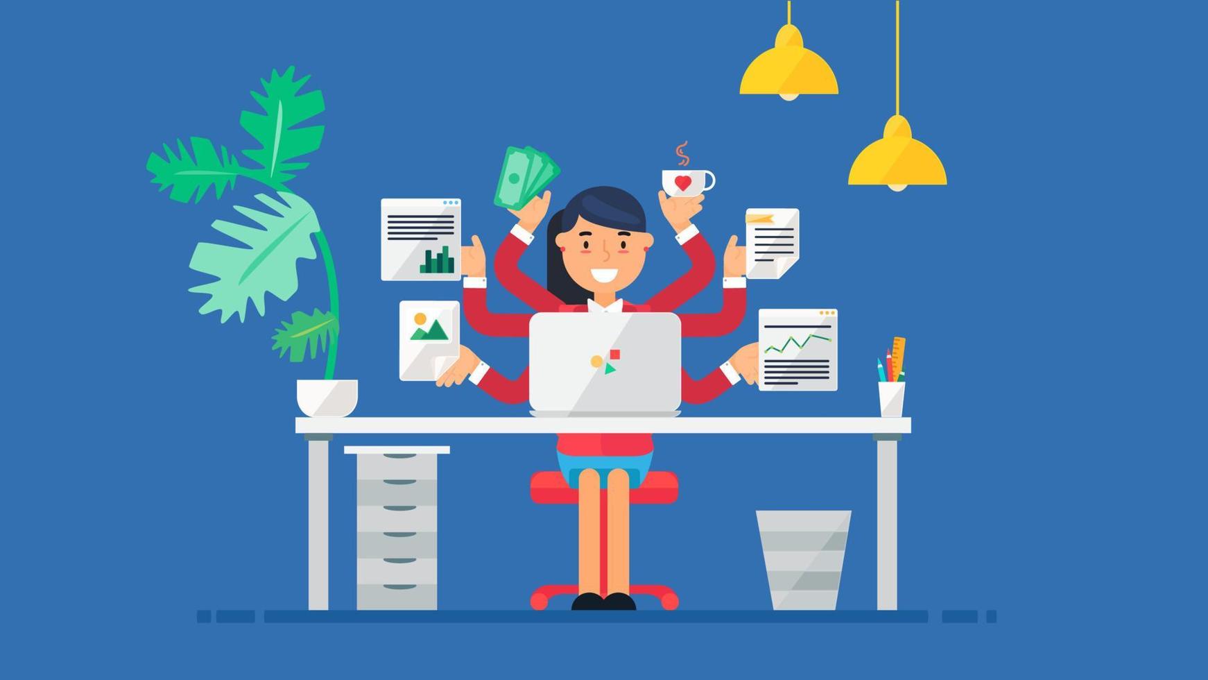 espacio de trabajo de tecnología creativa vector