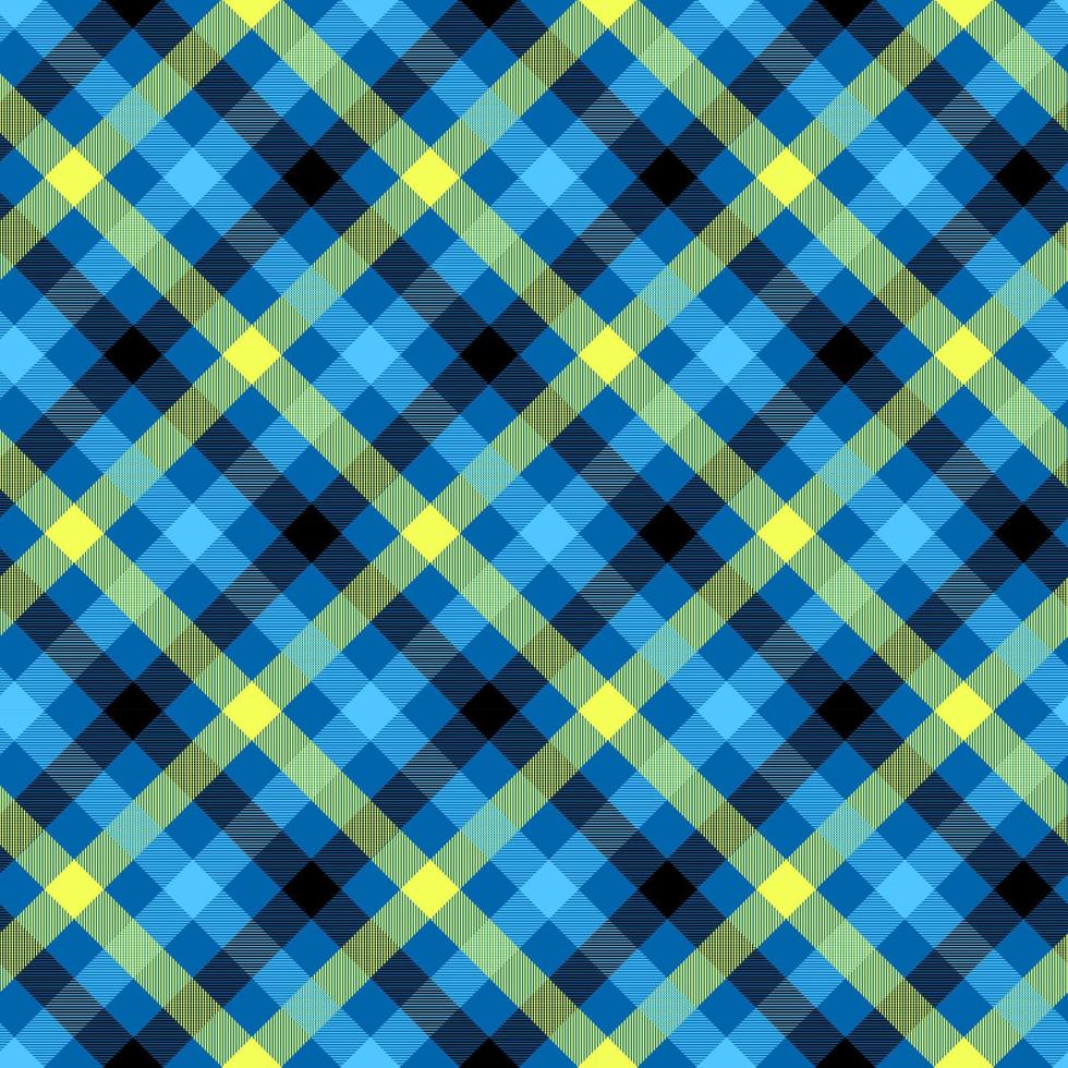 Tartan blue color seamless vector pattern