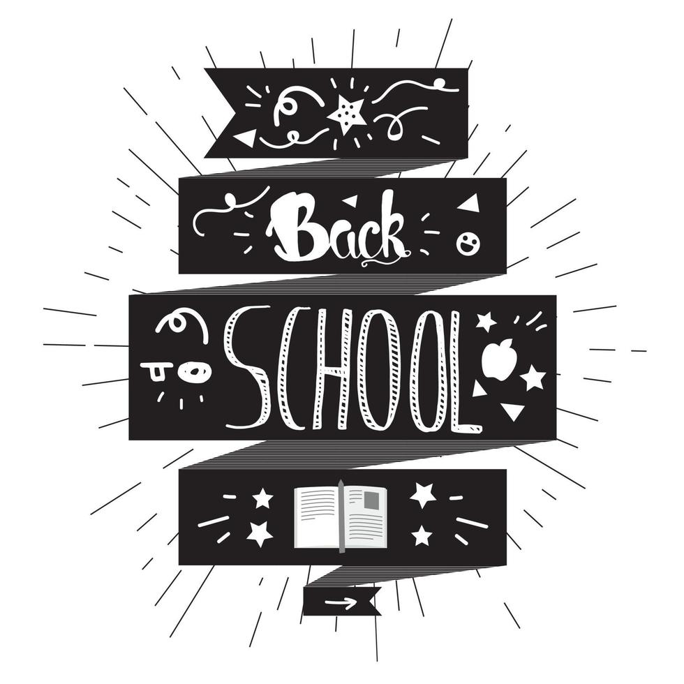 Back To School Lettering vector