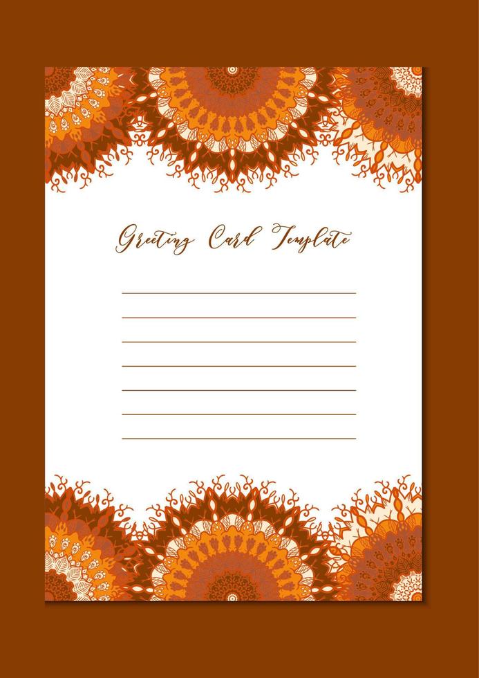 Mandala oriental template card vector