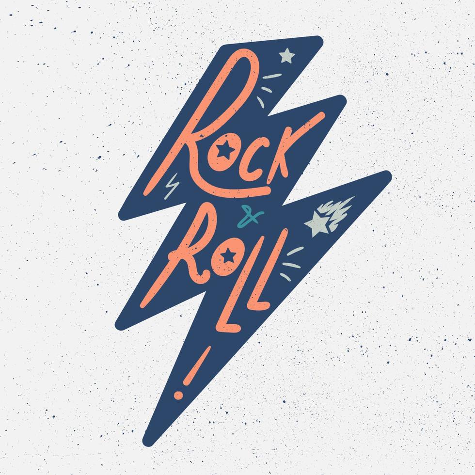 Rock and Roll Lettering vector