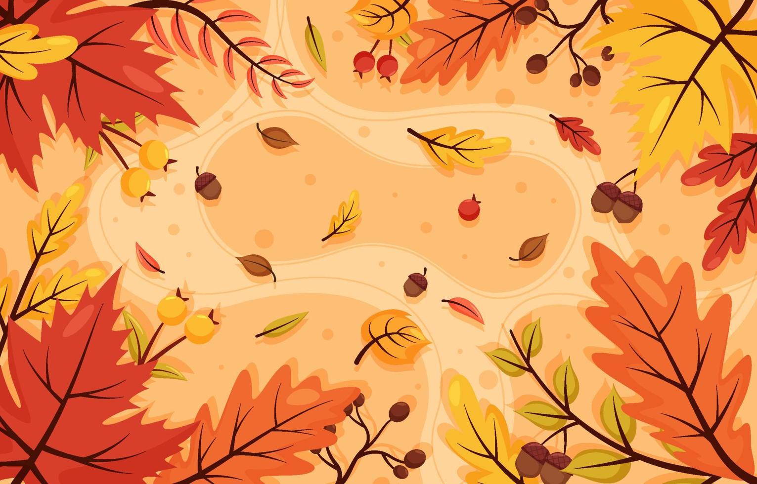 fondo de hojas de otoño vector