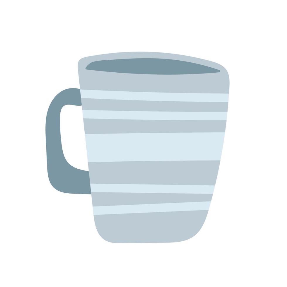 Cup. Simple cartoon drawing of a vector cup. Close-up.