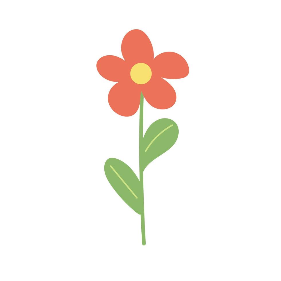 cultivo de flores de primavera. ilustración vectorial simple en estilo cartoom vector