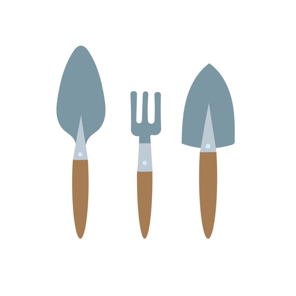 Garden tools vector illustration on white background.