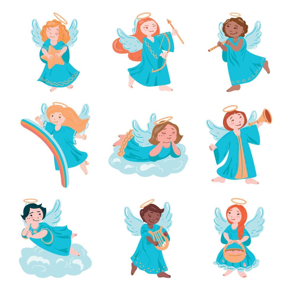 Angel Characters Set vector