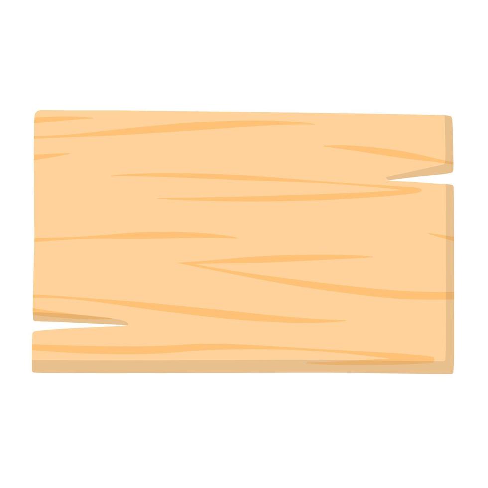 Rectangular wooden plaque isolated vector