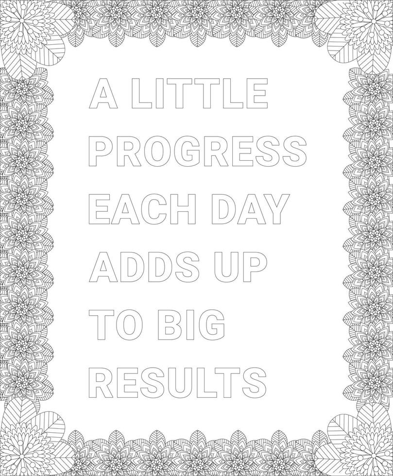 motivational quotes coloring page vector