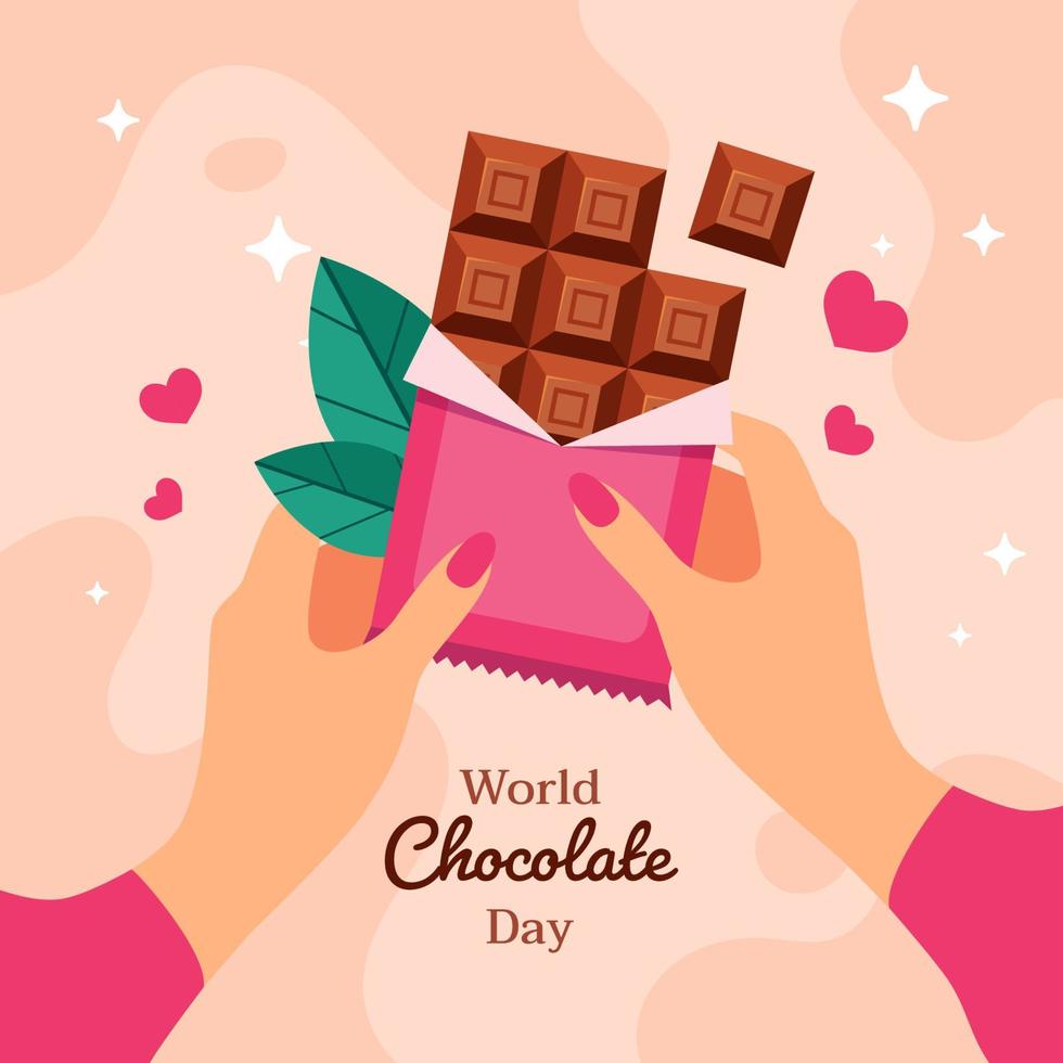 World chocolate day illustration vector