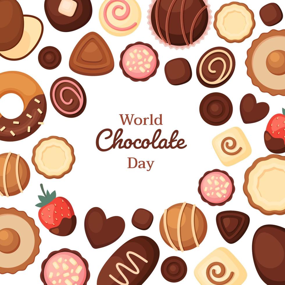 World chocolate day illustration vector