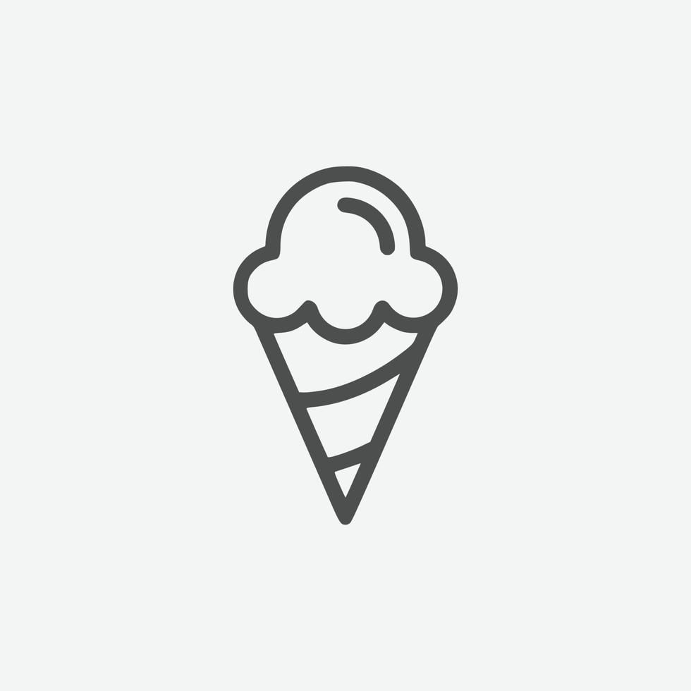 icono de vector de helado. diseño de vector de icono de helado aislado