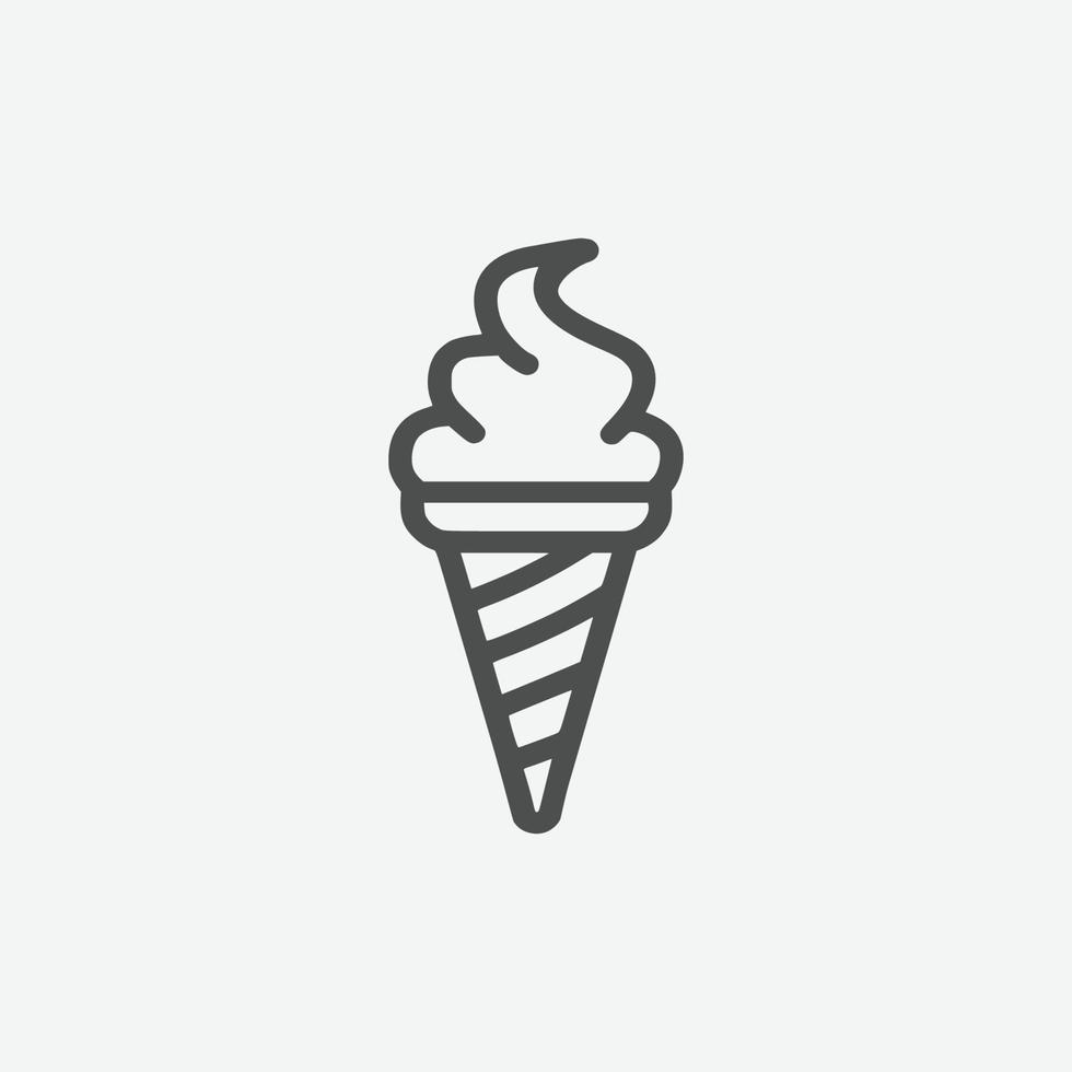 Ice-cream vector icon. Isolated ice-cream icon vector design