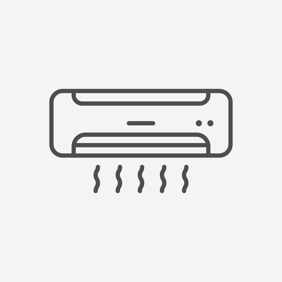 Air conditioner vector icon. Isolated conditioner icon vector design