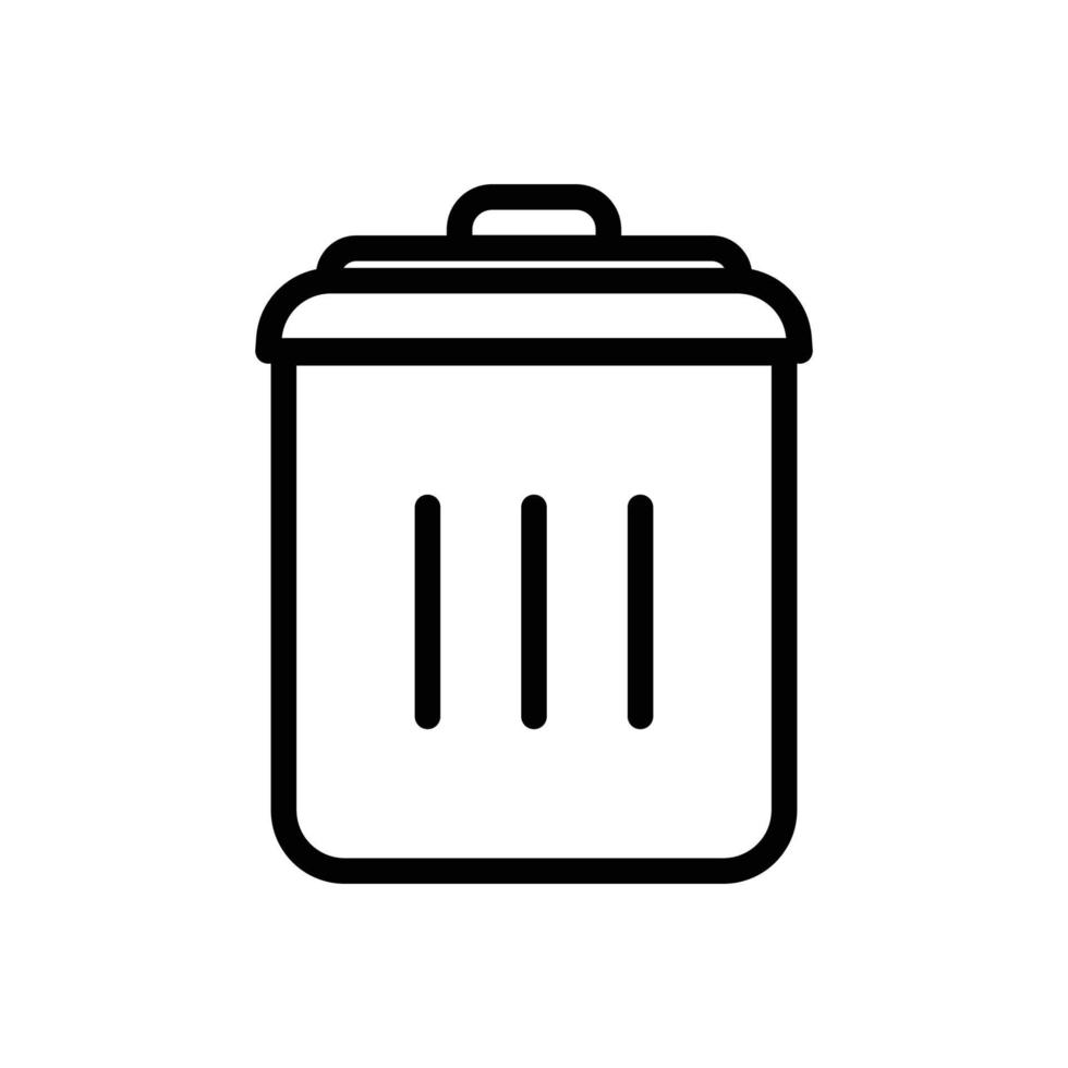 Trash can icon vector. Cleanliness, Throw garbage in its place, environmental cleanliness, healthy environment. line icon style. Simple design illustration editable vector
