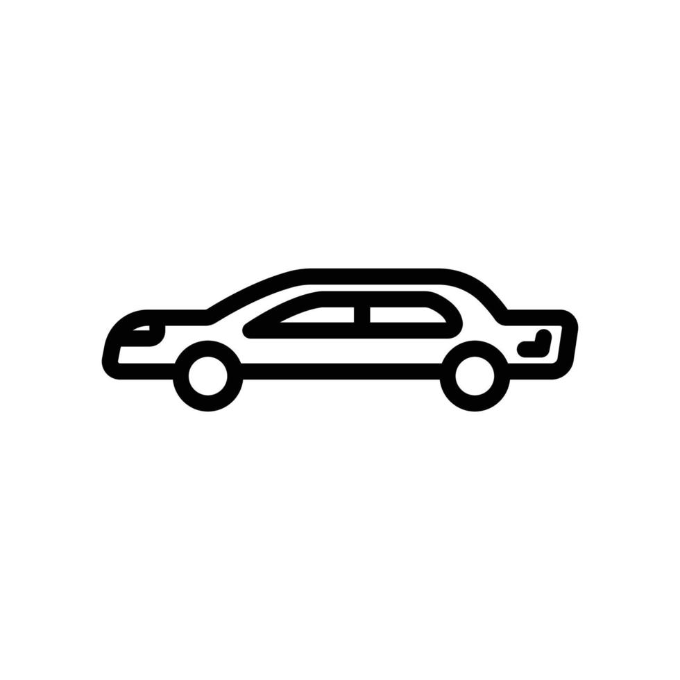 vector de icono de coche. transporte, transporte terrestre. estilo de icono de línea. ilustración de diseño simple editable