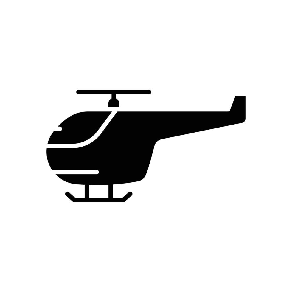 vector de icono de helicóptero. transporte, vehículo aéreo. estilo de icono sólido, glifo. ilustración de diseño simple editable