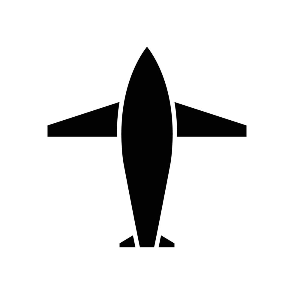 vector de icono de avión. transporte, vehículo aéreo. estilo de icono sólido, glifo. ilustración de diseño simple editable