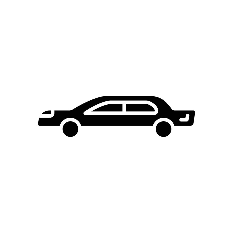 vector de icono de coche. transporte, transporte terrestre. estilo de icono sólido, glifo. ilustración de diseño simple editable