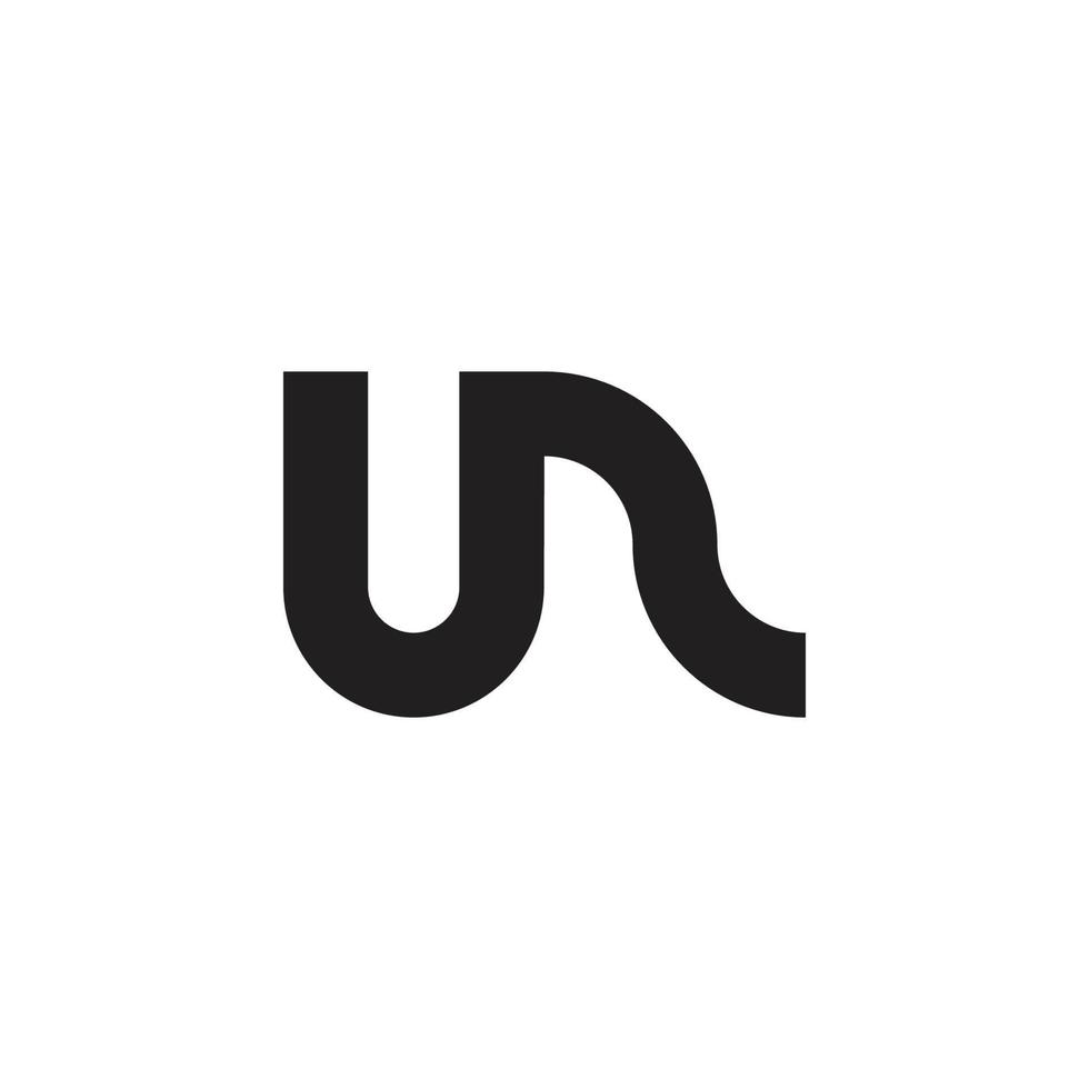 letter ur simple geometric line logo vector