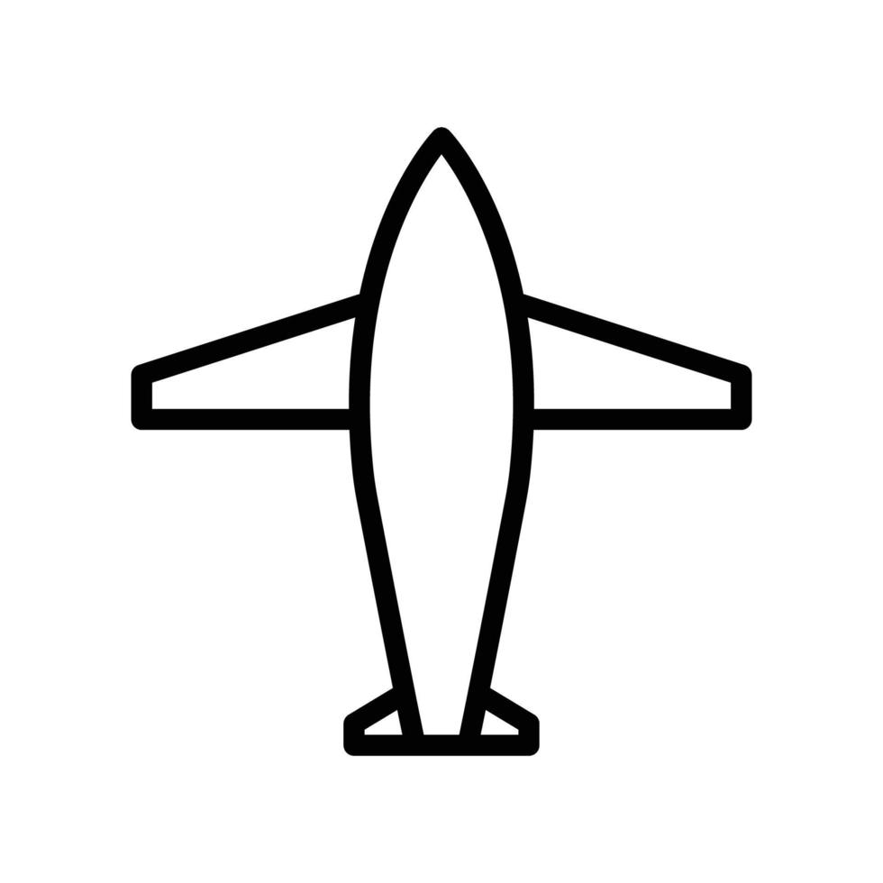 vector de icono de avión. transporte, vehículo aéreo. estilo de icono de línea. ilustración de diseño simple editable