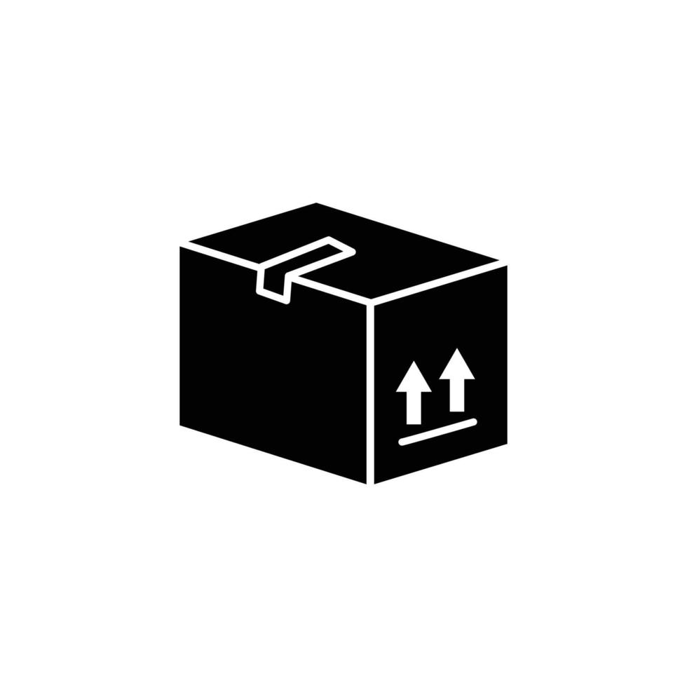 Box icon. pile. solid icon style. suitable for packaging icon. simple design editable. Design template vector