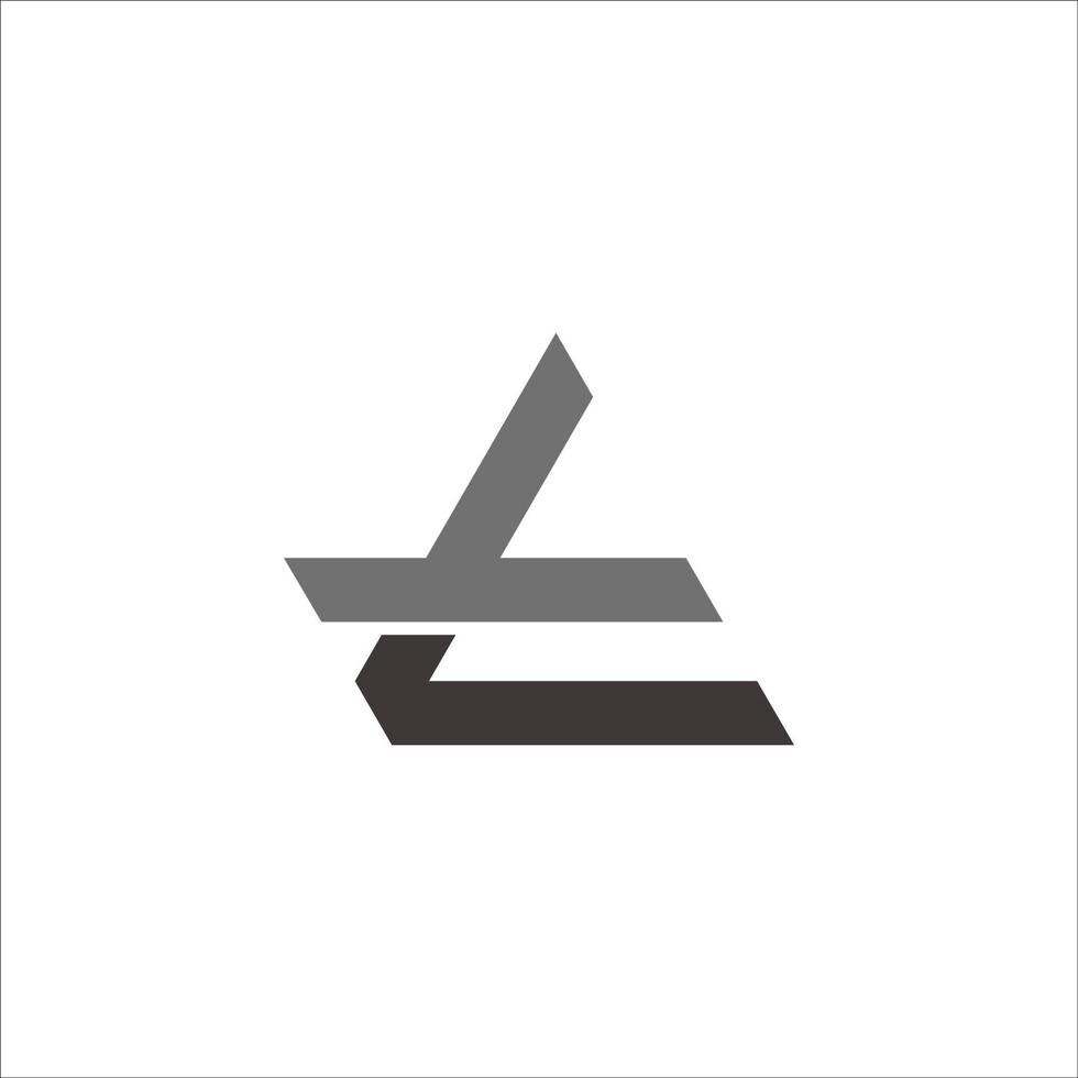 abstract letter tl geometric line logo vector