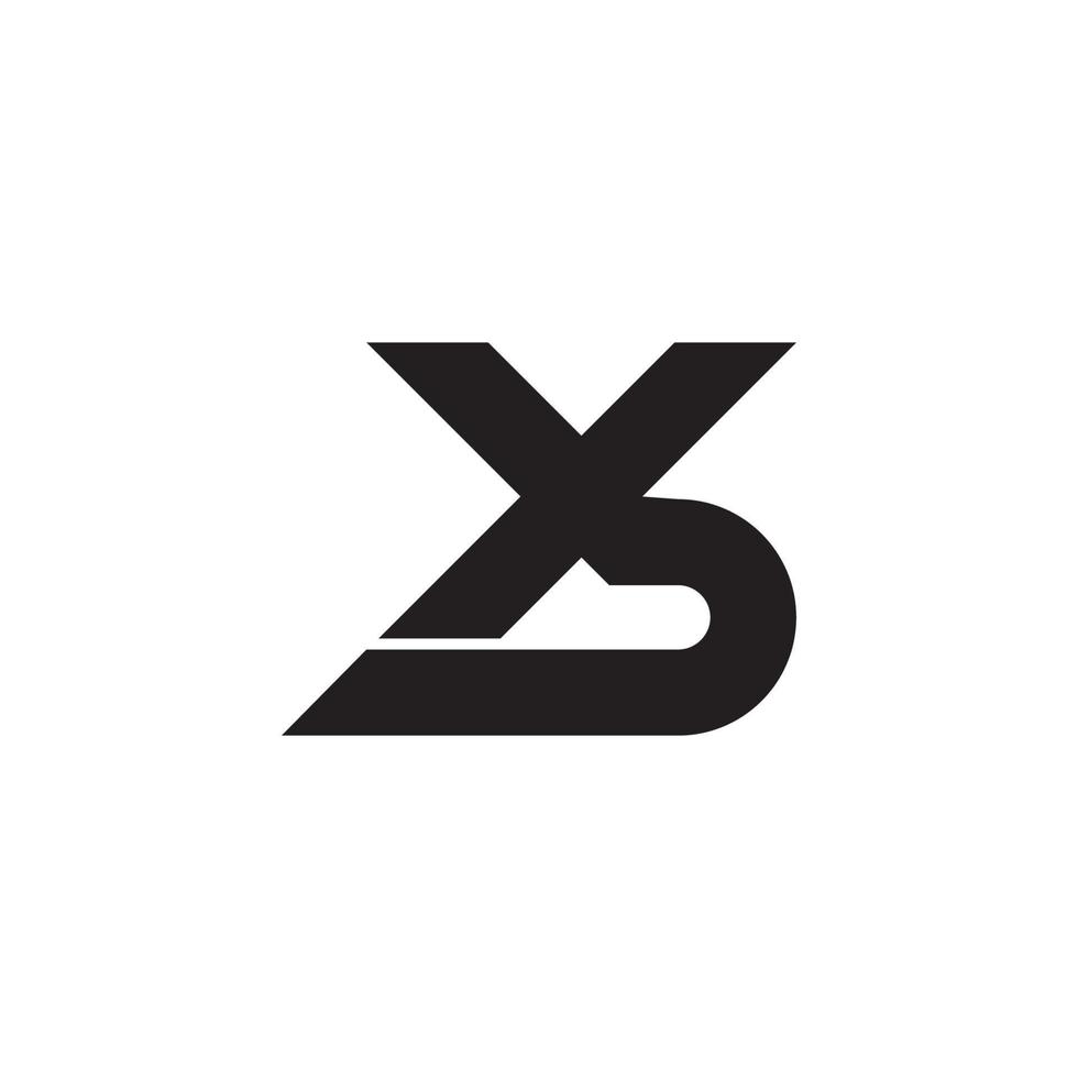 letter xb simple geometric line logo vector