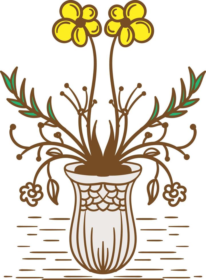vas handdrawn vintage vector