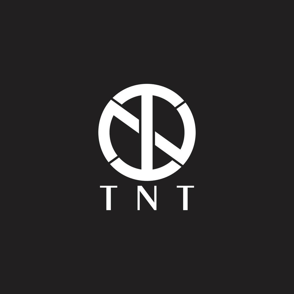 vector of letter tnt simple linked circle logo vector