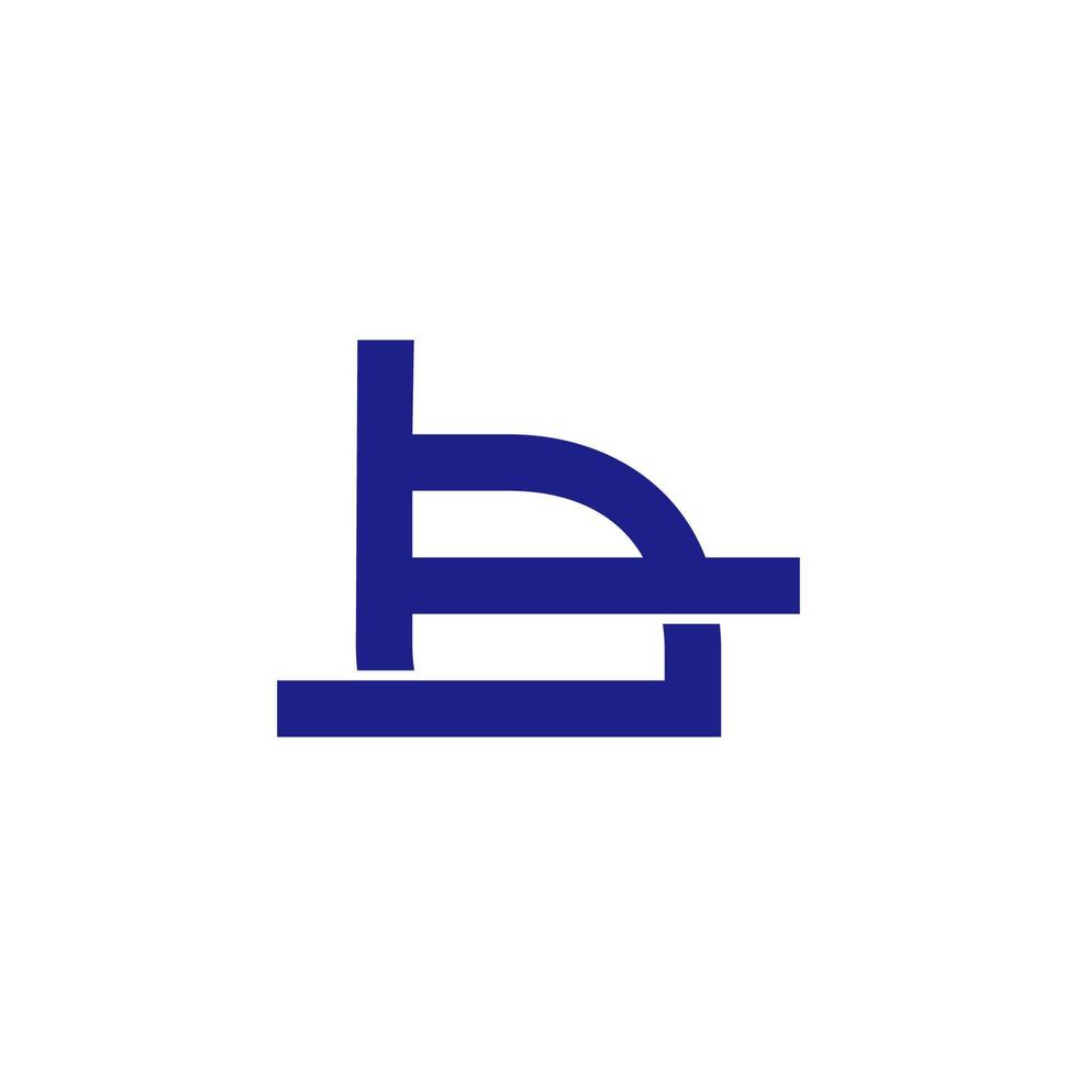 letter bt symbol simple geometric line logo vector