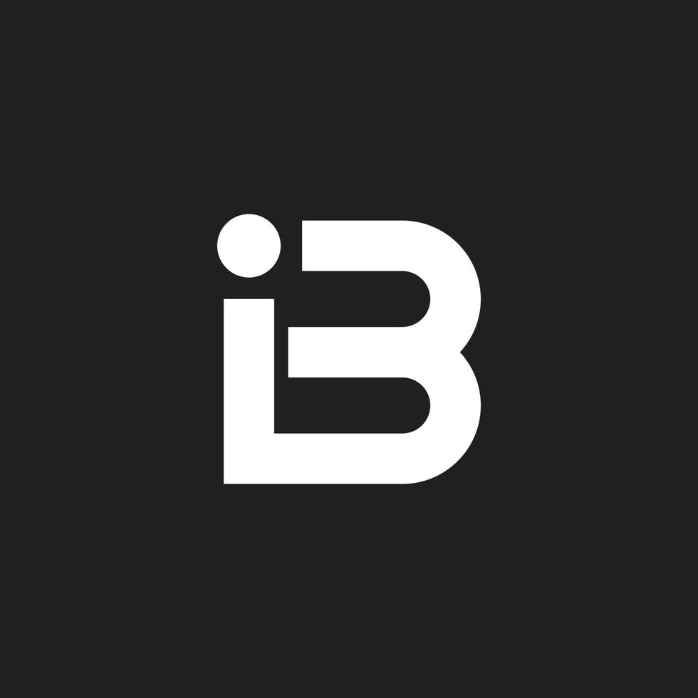 letter ib simple motion geometric logo vector