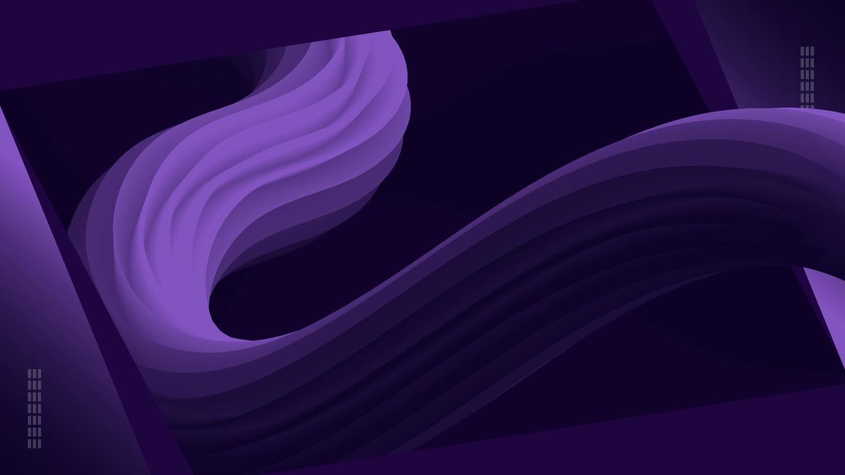 3d abstract purple wave blend, dynamic fluid line flow background graphic vector