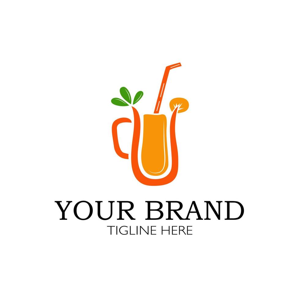 Orange Juice Logo Design vector