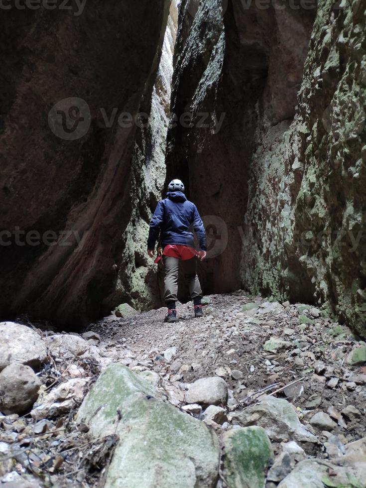 Men hiking in the mountains photo