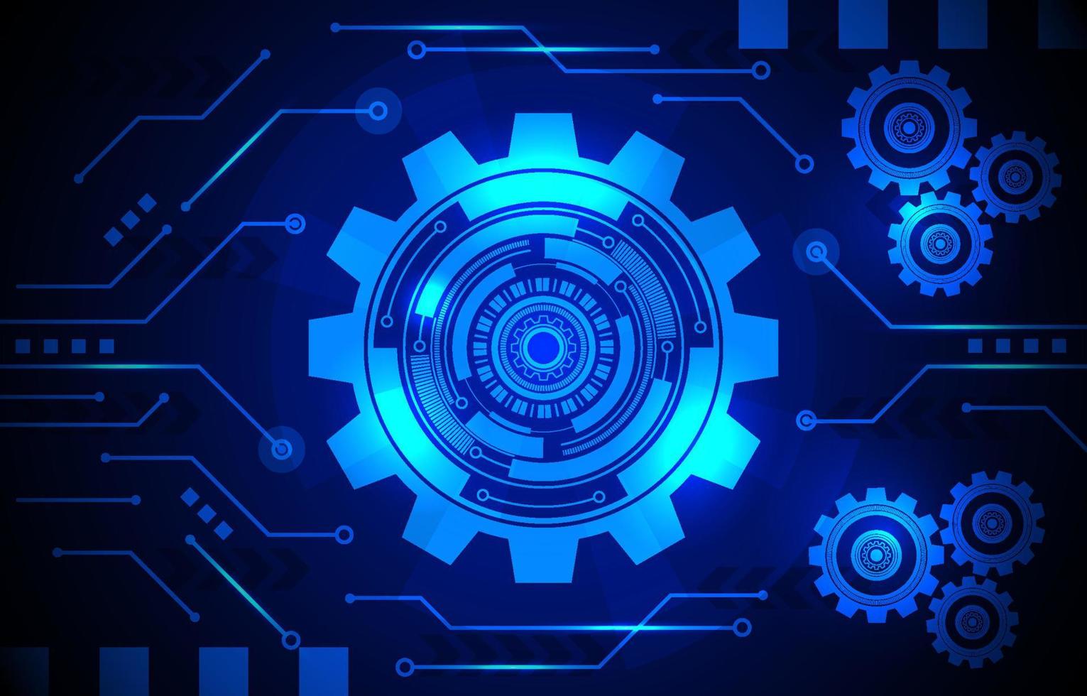 Gear Technology Futuristic Background vector