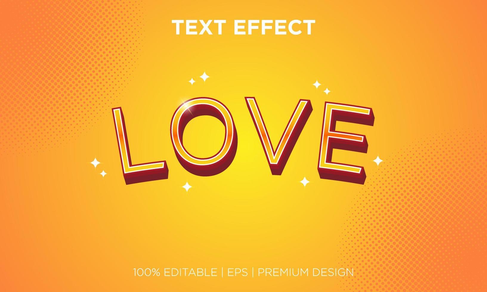 text effect editable background style love vector