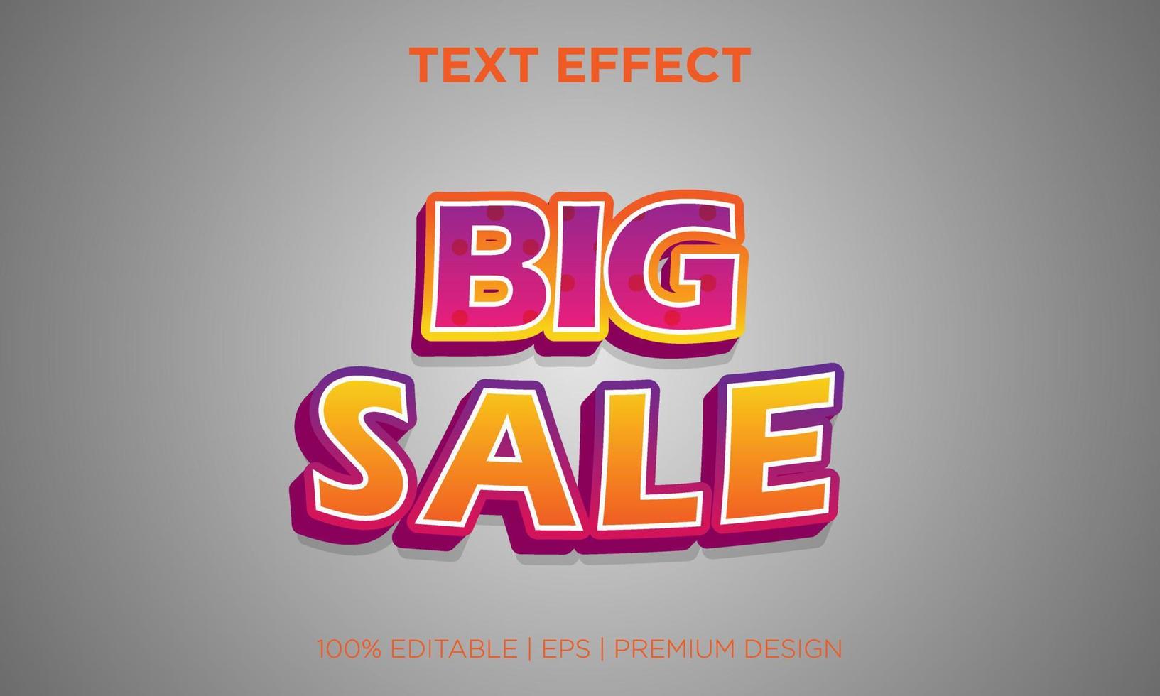 vector template text effect editable style big sale promotion