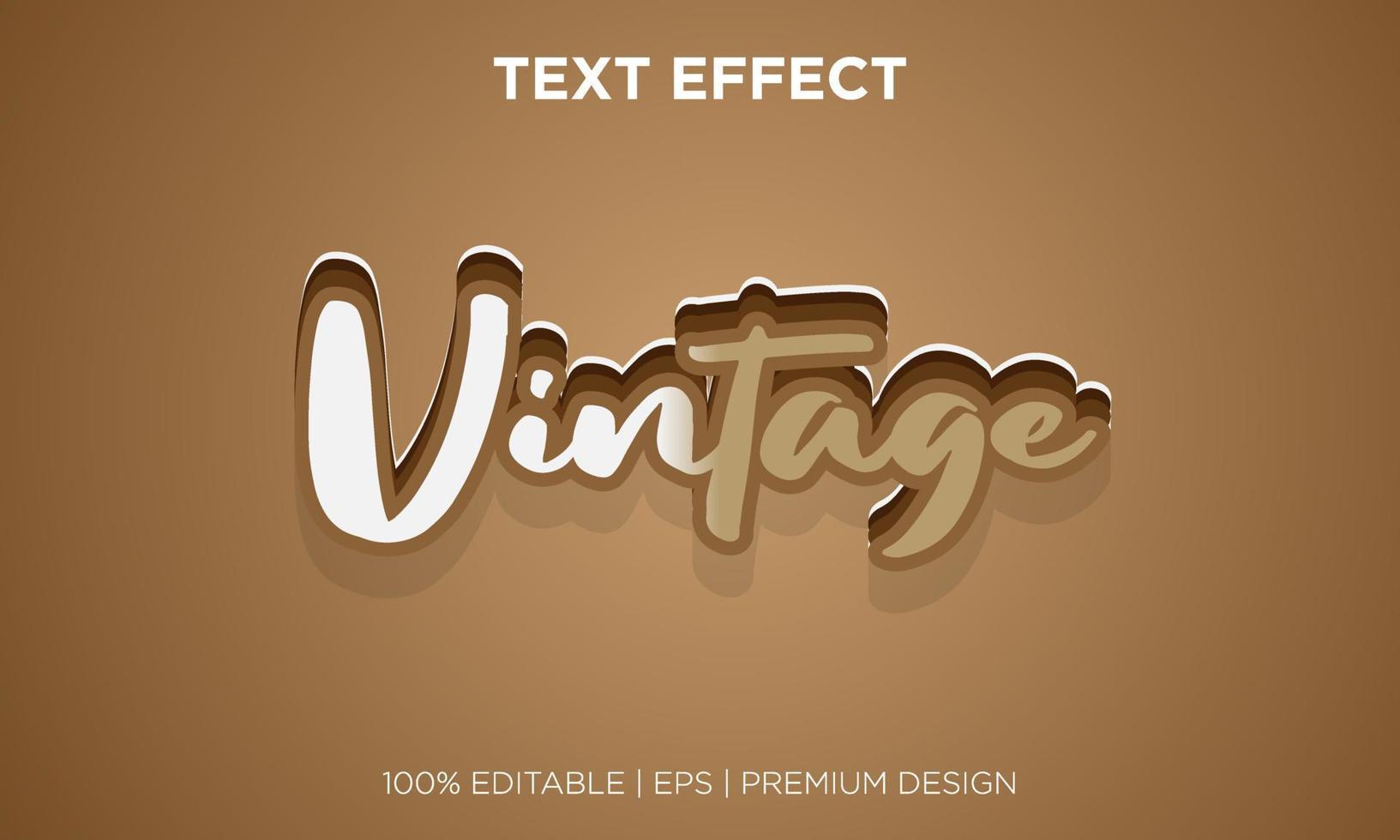 vintage style text effect editable background vector