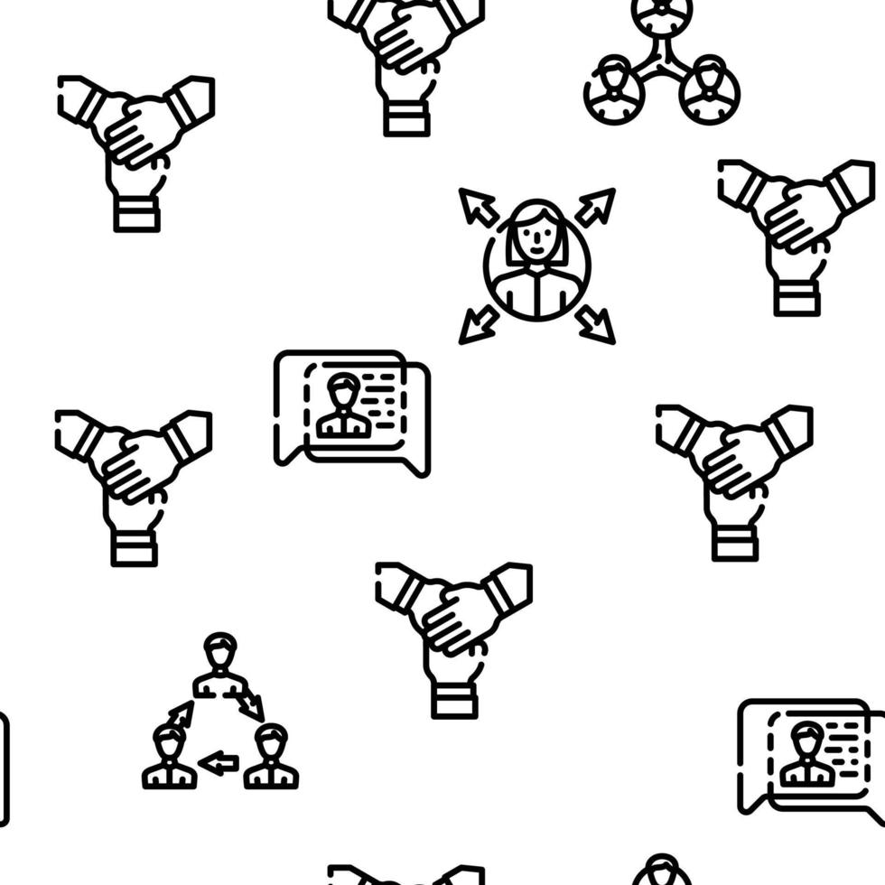 Networking Global Communication Vector Seamless Pattern