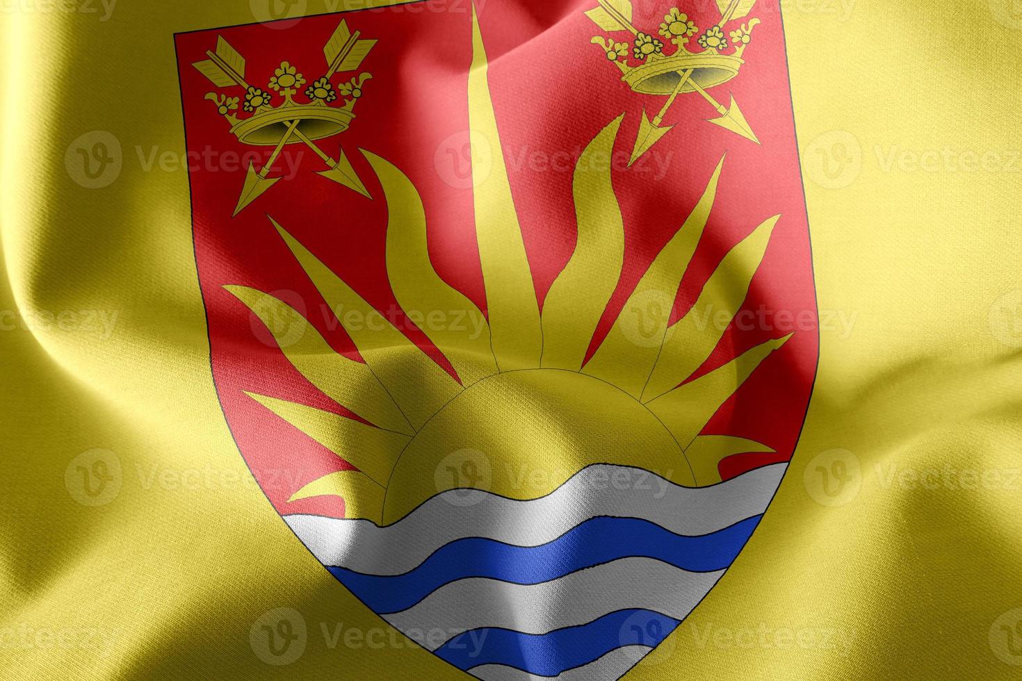 3D illustration flag of Suffolk is a county of England photo