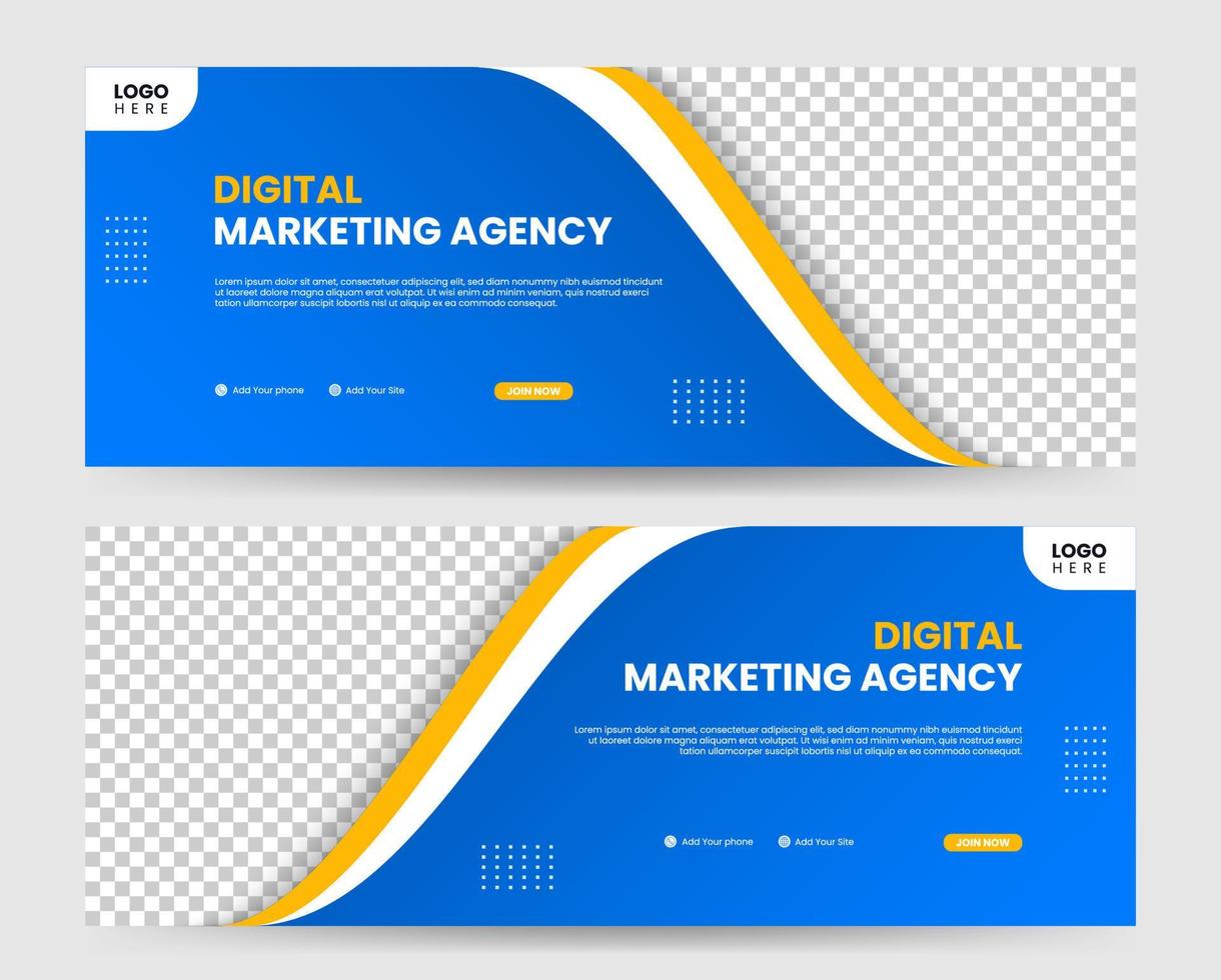 banner template design for social media ads banner for digital marketing business vector