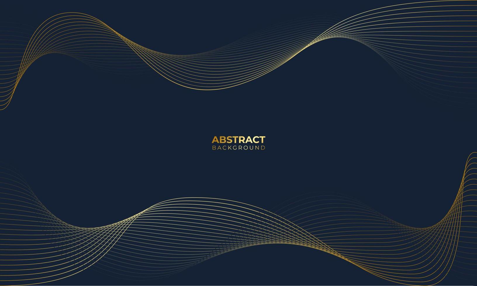 Abstract gold line with dark blue background vector