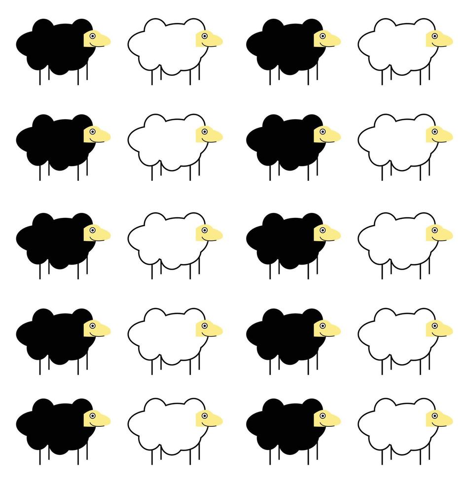 black and white sheep background backdrop texture vector