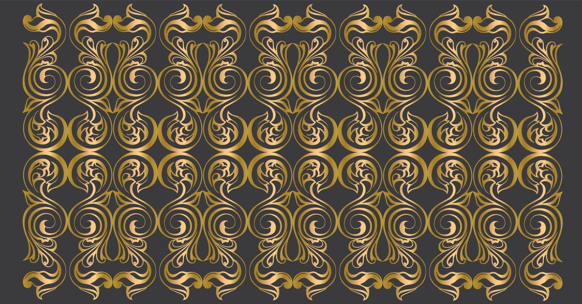 Remolino de ornamento de pergamino barroco vintage de damasco vectorial. remolino del escudo heráldico del monograma victoriano. retro floral patrón de hojas frontera follaje antiguo acanto caligrafía grabado tatuaje. patrones sin fisuras vector