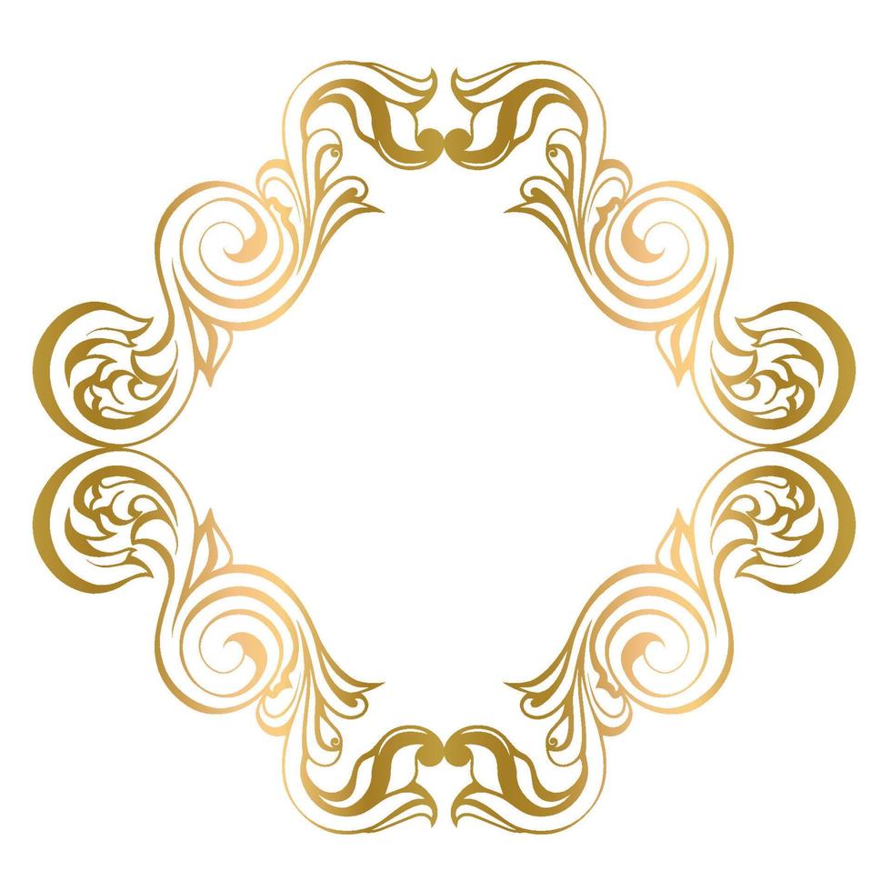 Vector damask vintage baroque scroll ornament swirl. Victorian monogram ...